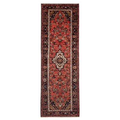 Hamedan 300x102cm Handgeknüpfter  OrientteppichWolle Carpet Läufer Orange