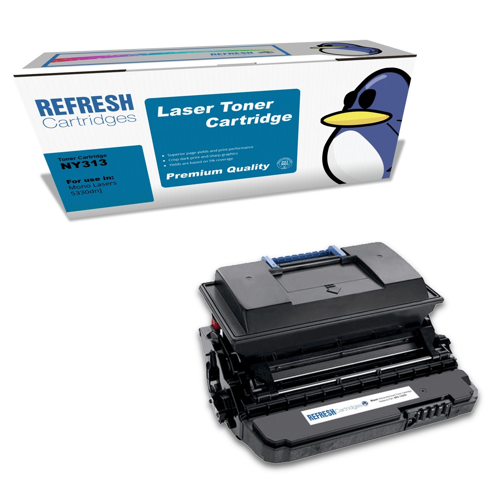 Refresh Cartridges Black 593-10331 Toner Compatible With Dell Printers