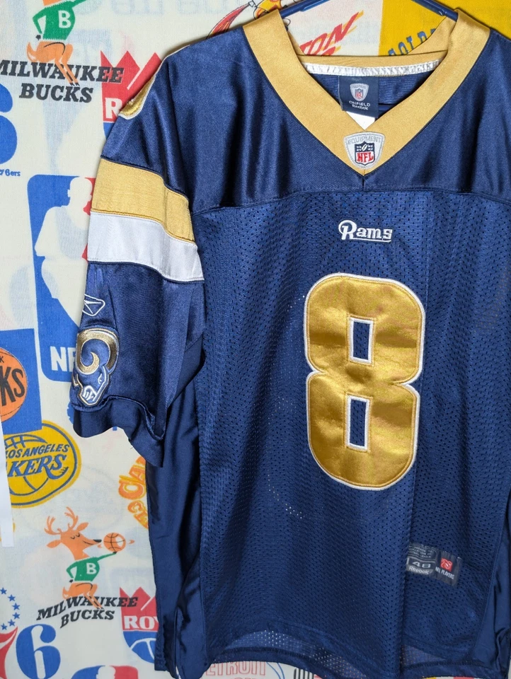 Camiseta RAMS Grande SAM BRADFORD #8 CAMISETA DE FÚTBOL AMERICANO DE LA NFL TALLA 48 Grande Foto 3 de 4