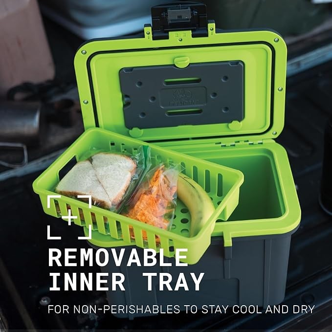 Pelican 8QT Personal Cooler & Dry Box，Dark Gray/Green