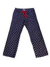 Vineyard Vines Pajama Pants Men Sz S Lounge Navy Santa Whale Holiday Cotton NICE