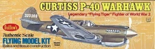 Guillows 501 1:30 Curtiss P-40 Warhawk Balsa Aircraft Plane Model Kit