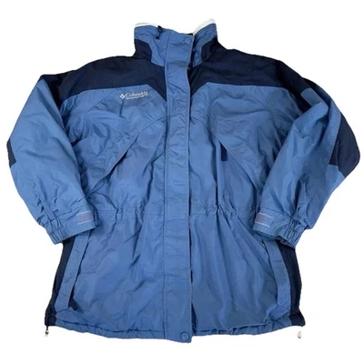 Columbia Damen Jacke 90er Blau Gr. L Fleece Gefüttert Outdoor Vintage - Bild 1 von 4