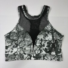 Onzie Lightweight Sport Bra Medium/Large Wire Free Mesh High Neck Pull On