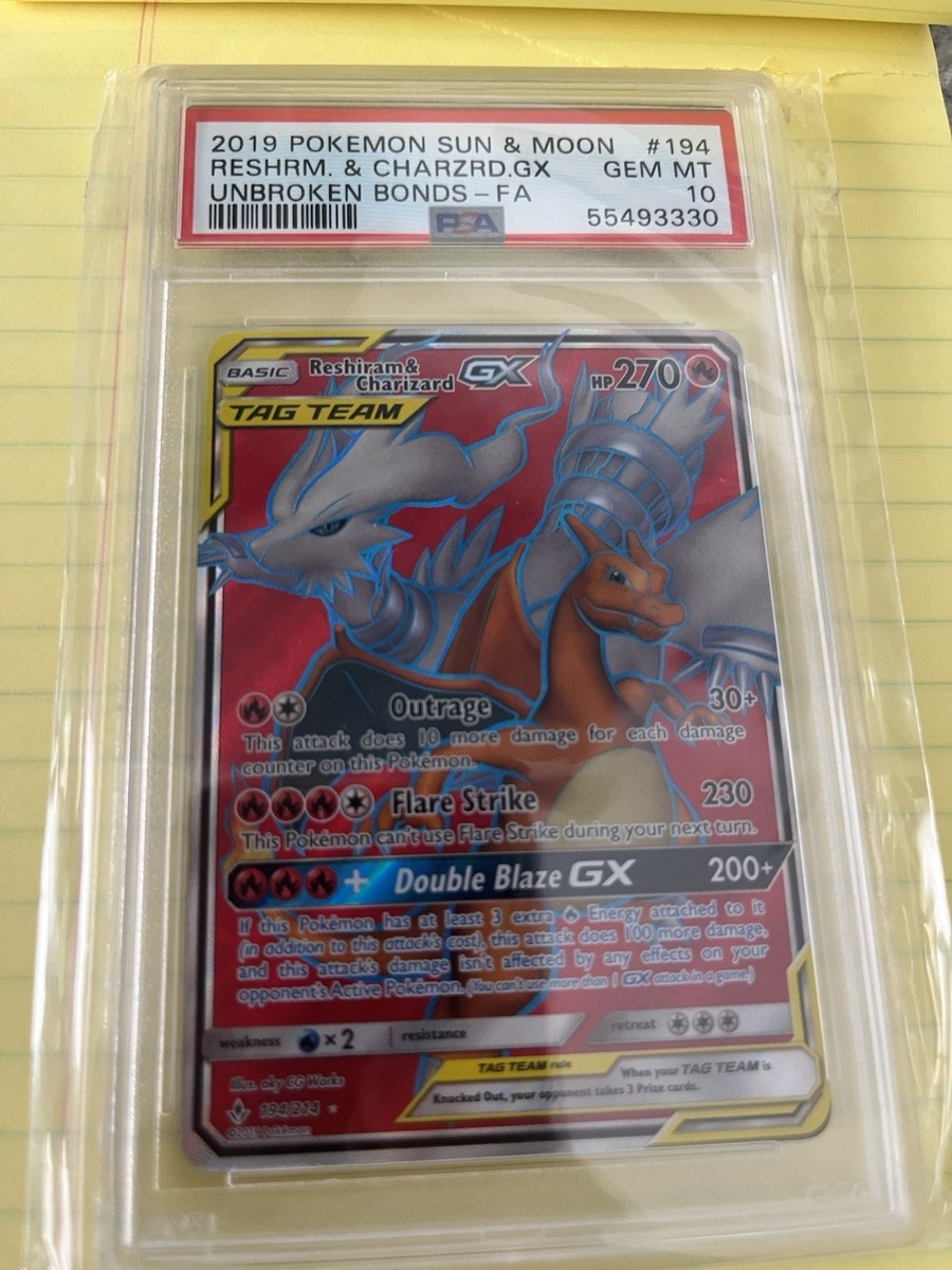 Reshiram & Charizard GX (Full Art) 194/214 Sm-Unbroken Bonds