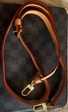Louis Vuitton Adjustable Brown Women  s Shoulder Strap w/ Logo Accents, Gold Tone