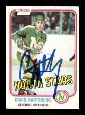 1981-82 O-Pee-Chee #162 Craig Hartsburg  signed auto autograph  crisp sig BXCP62