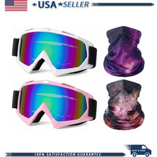 4 Pcs Dirt Bike ATV Goggle Breathable Face Mask, Motorcycle Motocross Glasses Ri