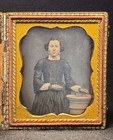 Daguerreotype Lady laying Hand On The Book Golden Jewelry 1/6 Plate Case — photo 3
