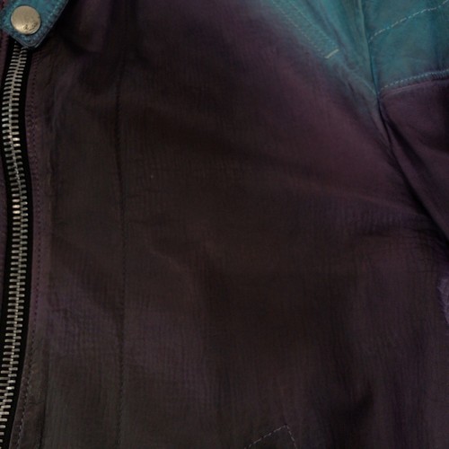 Gucci Size 46 Purple Multicolor Silver Hardware Leather Rider Jacket For Men - Picture 10 of 11