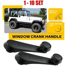 2-20 Front Manual Window Crank Handle Black For 1992-95 Jeep Wrangler Yj 4415820