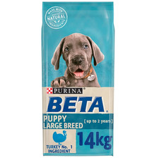 BETA Puppy Large Breed Dry Dog Food Turkey 14kg 2.87 per kilo