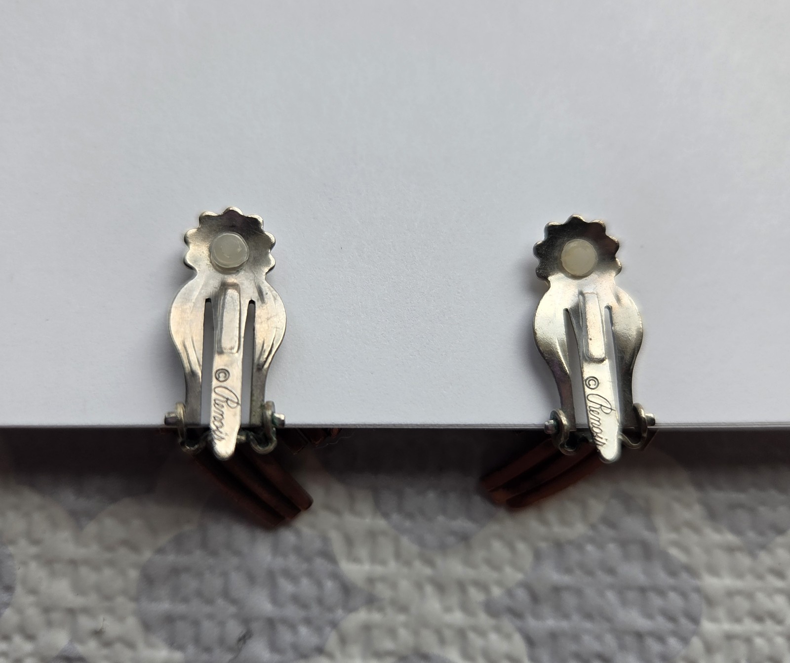 Vintage Renoir "Rhythm" Pattern Solid Copper Clip… - image 4