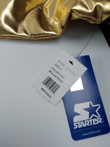 Starter Houston Astros Gold Satin Herren Bomberjacke Gr. S - Bild 7 von 8