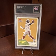 Fleer 2002 Platinum Michael Vick #154 Falcons ADVANCEDGRADING.IO 10 Football