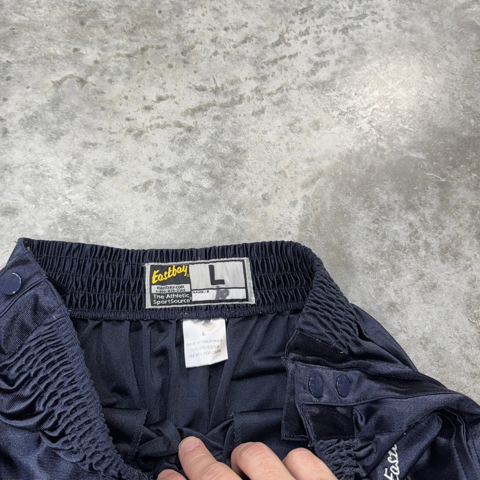 Pantalones a Presión Eastbay Tearaway De Colección Grandes Pista Atlético Calentamiento Años 90 Retro Para Hombres Foto 3 de 4