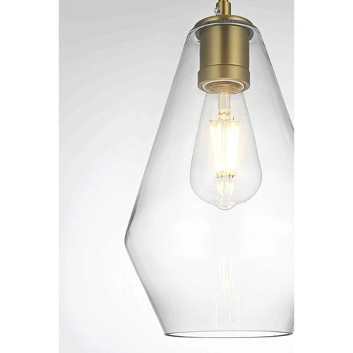 Living District LD2260SG Gene 1 Light 7 inch Satin Gold Pendant Ceiling Light - Picture 5 of 10