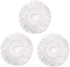 3-Pack Microfiber Spin Mop Heads – Fits 360° Systems (White)
