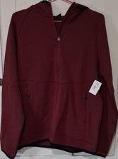 Athletic Works Boys Full Zip Burgundy Hoodie XXL 18 Long Sleeve