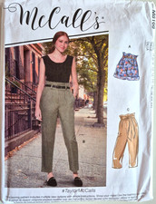 MCCALLS PATTERN 8168  PANTS SHORTS  MISSES SIZES 6 8 10 12 14 16 18 20 22 UNCUT