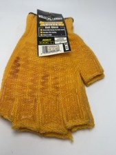 Vintage Wells Lamont Golden Gripper Knit Gloves Size Large Made In USA