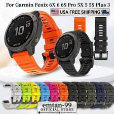 For Garmin Fenix 3 5X 6 Pro 6X 7 7X Sapphire Quickfit Silicone Watch Band Strap