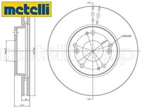 2X Bremsscheibe Metelli 23-1536C 2 Bremsscheiben Vorderachse Vorne FüR Honda