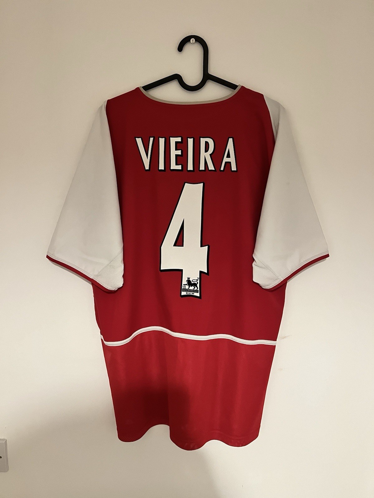 Arsenal 2002-2004 Home Football Shirt, VIEIRA 4, Large for sale on Ebay