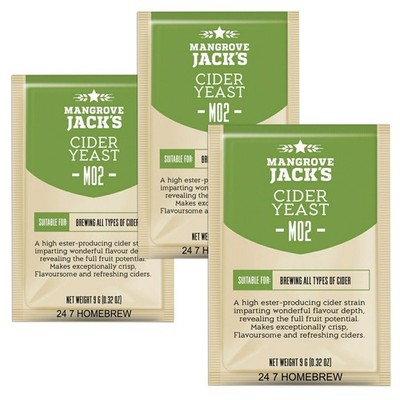 3X Yeast Cider M02 Craft Series Yeast 9g, Treats 23L Brewing Fermentation PC