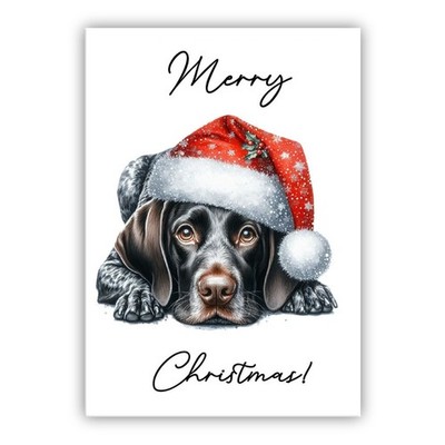 Deutsch Kurzhaar Zeiger Weihnachten Hundeliebhaber Karte vom Hund zum Besitzer