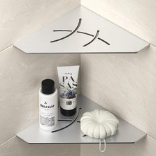 Corner Shower Shelf 10" Brushed 304 Stainless Steel Pentagonal Corner Shelves...