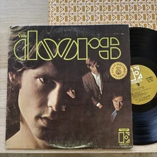 1967 DOORS Self Titled Debut LP Monarch Press Complete W/Sleeve! EKS-74007A-2