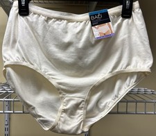 Bali Full-Cut-Fit Brief Panty Cream Color Full Coverage Cotton Panty 2XL/9 New