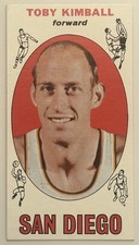 1969 Topps Toby Kimball San Diego Rockets Basketball Card #39 NM centered