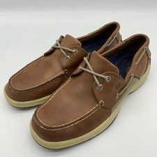 Sperry Top Sider Leather Boat Shoes Mens 13 Brown 2 Eye Casual Comfort 0276308