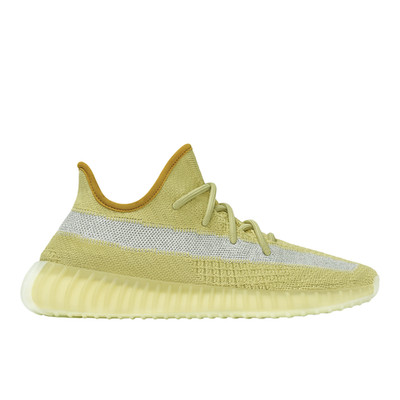 adidas  Yeezy Boost 350 V2 Lace Up  Mens Yellow Sneakers Casual Shoes FX9034