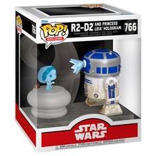 Figura Pop Deluxe Star Wars R2-D2 And Princess Leia Hologram