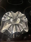 Blenko Art Glass MCM Ice Flow Don Shephard Tri-Footed Candle Holder Stand
