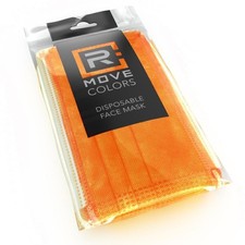10 PZ - MASCHERINE CHIRURGICHE RMOVE (CE) COLORE ARANCIONE 3 VELI IN TNT + GANCI