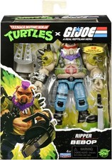 Playmates Teenage Mutant Ninja Turtles x GI Joe Ripper Bebop Figure New Sealed