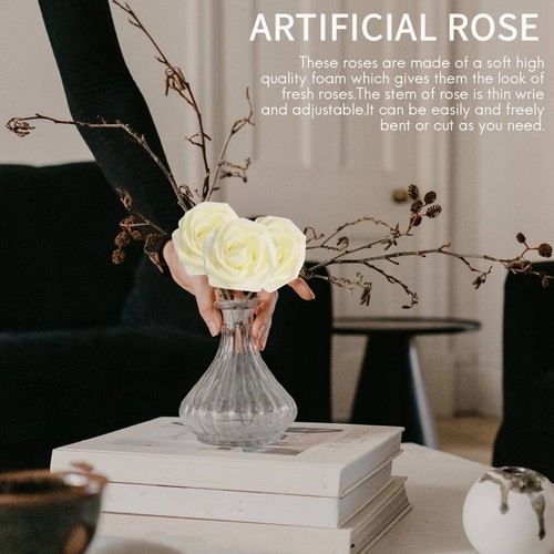 Rosen -25 Stück große PE-Schaumrose Kunstblumenkopf für4418 - Bild 5 von 8