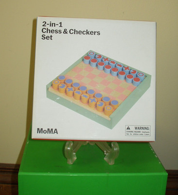 NEW MoMA Chess & Checkers Multi Color Dual Side Set ($55)