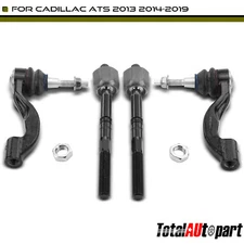 4x Tie Rod End Assembly for Cadillac ATS 2013 2014 2015 2016-2019 Inner & Outer