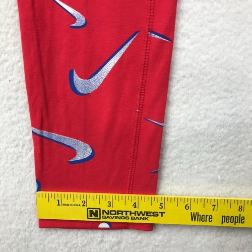 Nike Girls Sportswear Tights Pants XL Favorites All Over Red Logo NEW - Picture 3 of 11