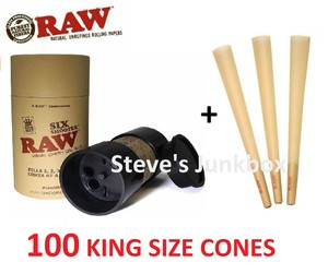 Raw Classic King Size Pre laminado en conos 100 Pack