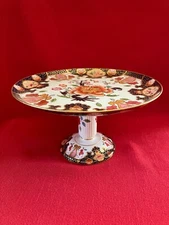 1888 William Brownfield & Sons hand painted tazza / comport Imari pattern 