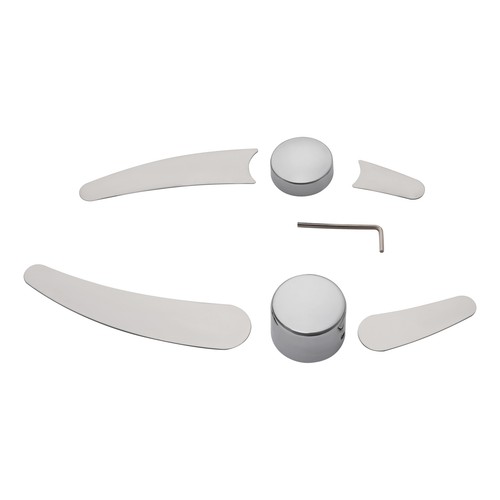 Chrome Curved Swingarm Frame Inserts & Pivot Bolt Fit For Harley Softail Fat Boy - Bild 3 von 15