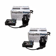 2 Pack Jebao SW4 Propeller Water Pump Wavemaker with Controller and Magnet Mount