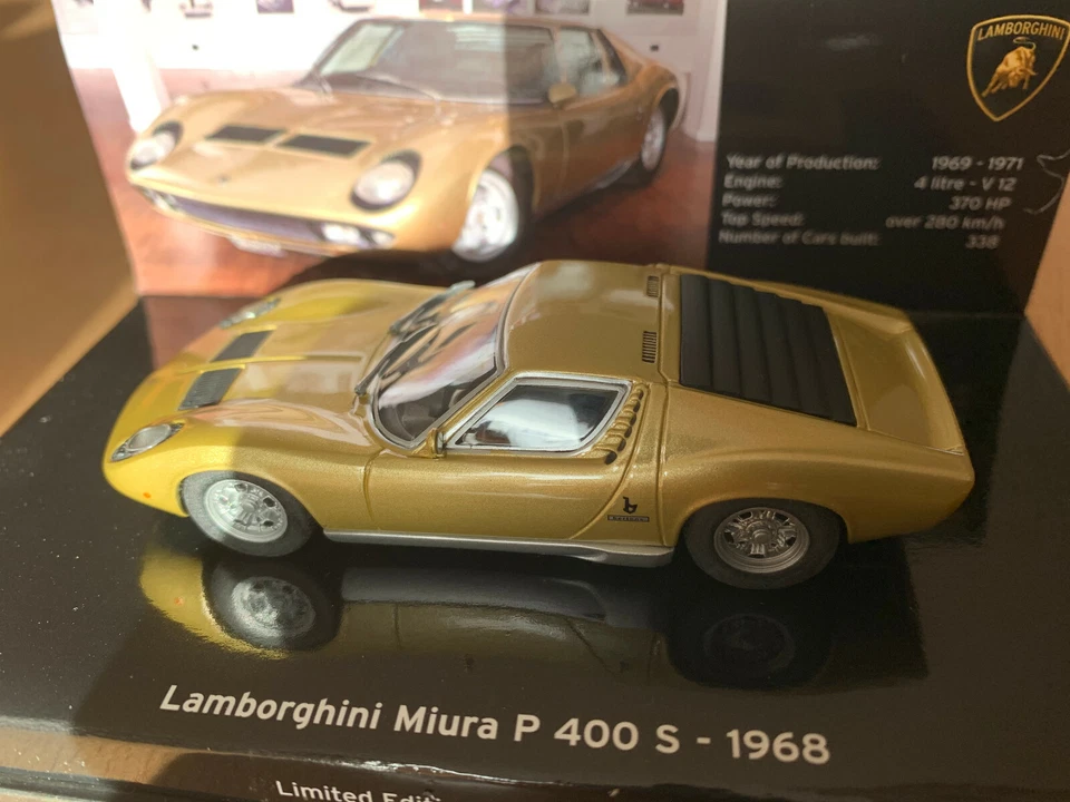 Minichamps Lamborghini Miura LP400 S "Gold" 1968 1/43 436103000 0123 - Photo 2/3