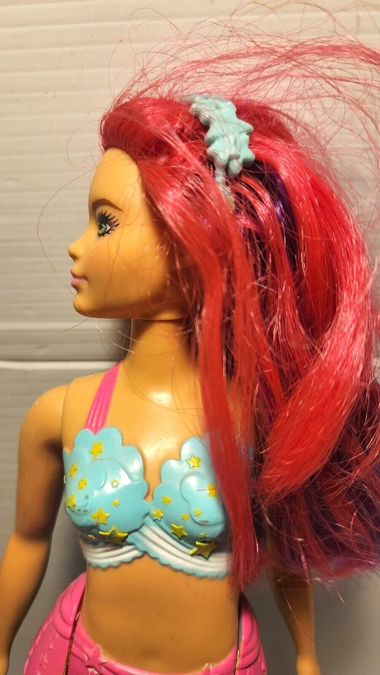 Muñeca Barbie Sirena Mattel Dreamtopia 2017 Figura Curvilínea Fantasía Rainbow Cove 13" Foto 4 de 4